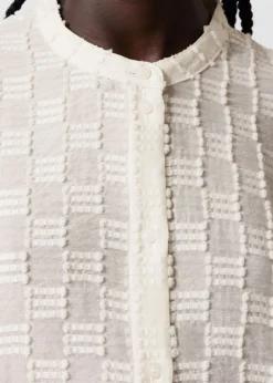 & Other Stories Blouses & Shirts | Textured Voluminous Sleeve Blouse White