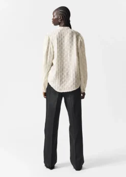 & Other Stories Blouses & Shirts | Textured Voluminous Sleeve Blouse White