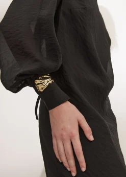 & Other Stories Dresses | Tie-Cuff Midi Dress Black