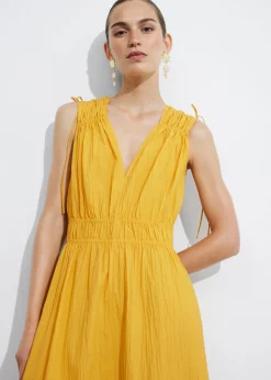& Other Stories Dresses | Tie-Detailed Midi Dress Yellow