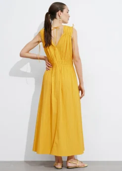 & Other Stories Dresses | Tie-Detailed Midi Dress Yellow
