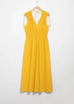 & Other Stories Dresses | Tie-Detailed Midi Dress Yellow