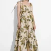 & Other Stories Dresses | Tiered Tie-Strap Midi Dress