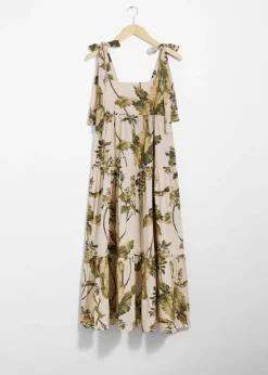 & Other Stories Dresses | Tiered Tie-Strap Midi Dress