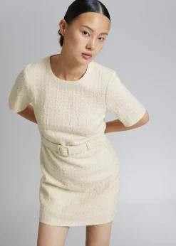 & Other Stories Dresses | Tweed Belted Mini Dress