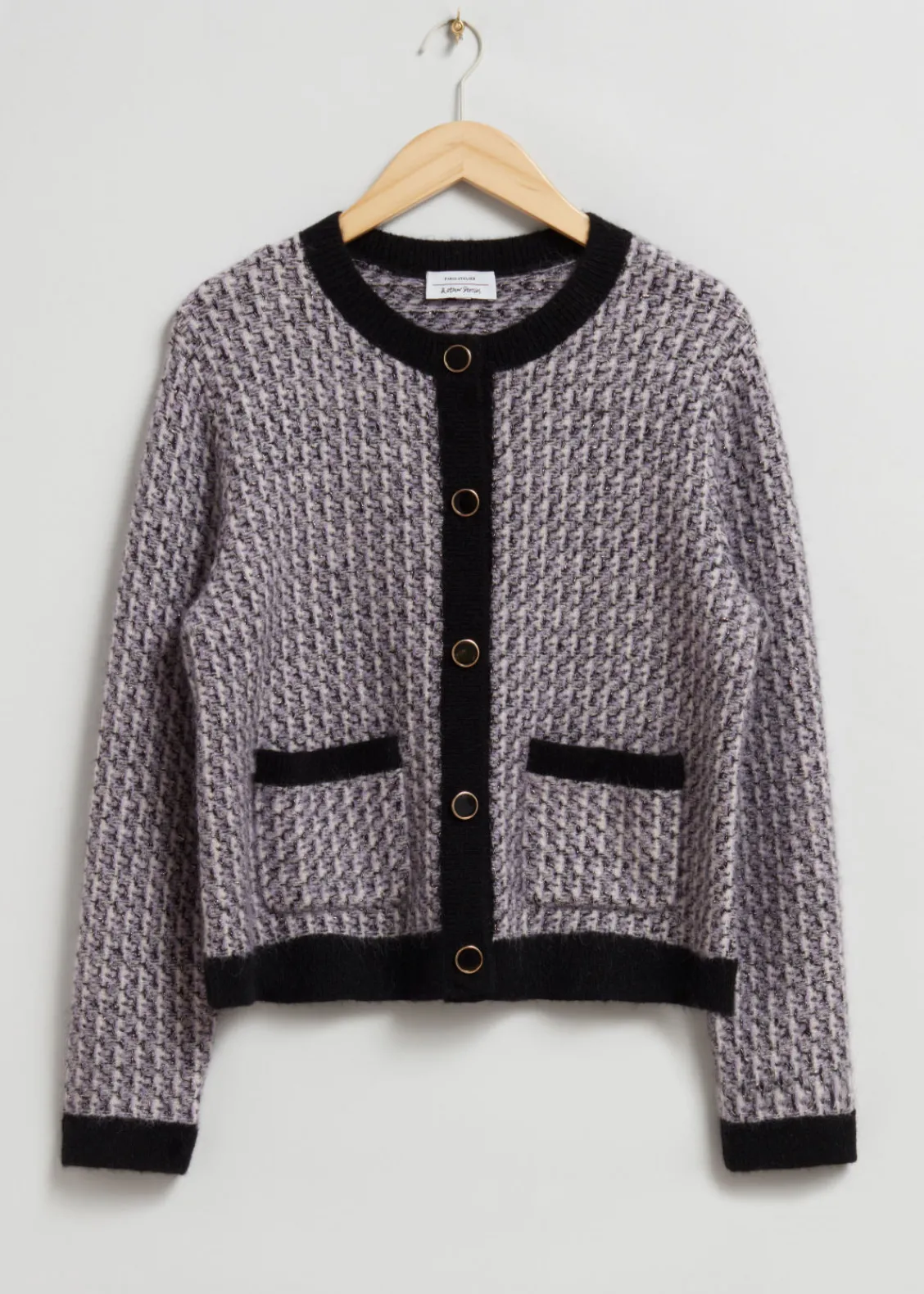 & Other Stories Sweaters & Knits | Tweed Cardigan Grey/Black