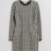 & Other Stories Dresses | Sweaters & Knits | Tweed Mini Dress Black/White Houndstooth