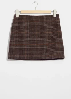 & Other Stories Sets & Suits | Skirts | Tweed Wool-Blend Mini Skirt Brown Checks