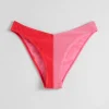 & Other Stories Swimwear | Two-Tone Bikini Briefs Pink/Red