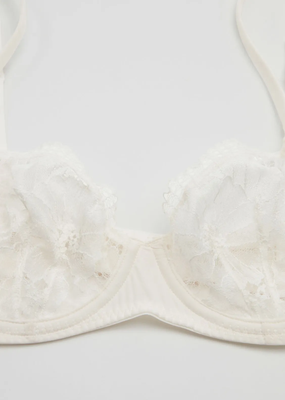 & Other Stories Lingerie | Underwire Poppy Lace Bra Ivory