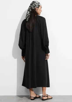 & Other Stories Dresses | V-Cut Satin Midi Dress