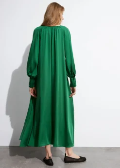 & Other Stories Dresses | V-Cut Satin Midi Dress