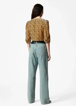 & Other Stories Blouses & Shirts | Velvet Cropped Blouse Animal Print