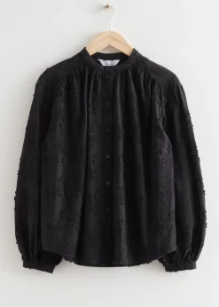 & Other Stories Blouses & Shirts | Voluminous Floral-Appliqué Blouse
