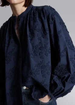 & Other Stories Blouses & Shirts | Voluminous Floral-Appliqué Blouse