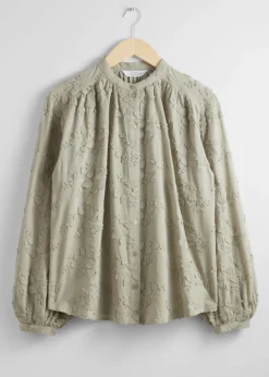 & Other Stories Blouses & Shirts | Voluminous Floral-Appliqué Blouse