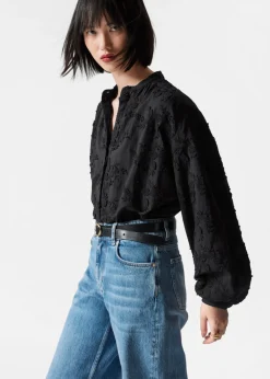 & Other Stories Blouses & Shirts | Voluminous Floral-Appliqué Blouse