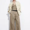 & Other Stories Pants | Wide Fold-Up Cuff Trousers Mole