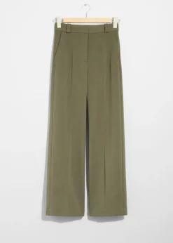 & Other Stories Pants | Wide Press-Crease Trousers