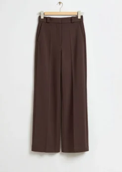 & Other Stories Pants | Wide Press-Crease Trousers