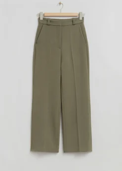 & Other Stories Pants | Wide Press-Crease Trousers