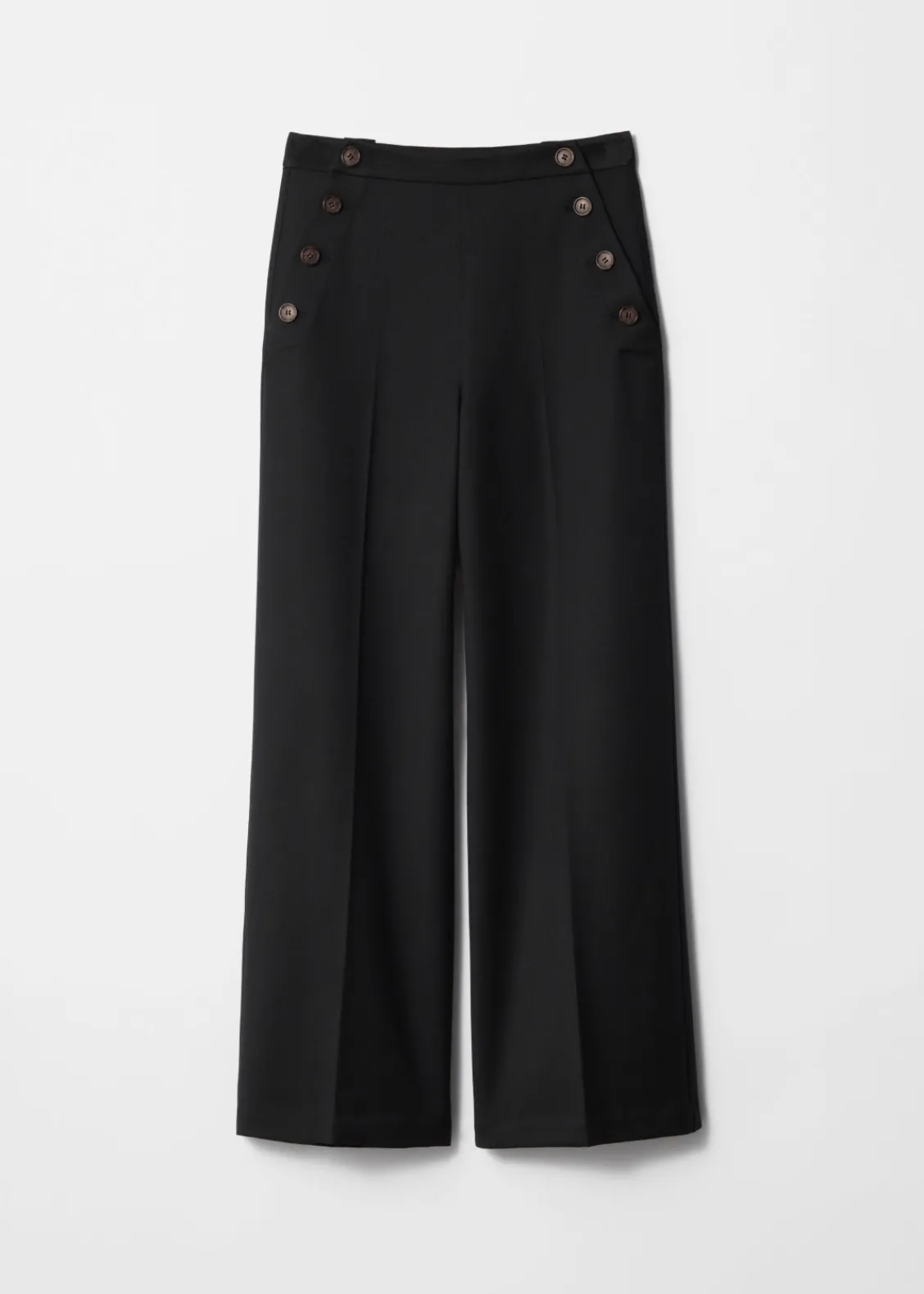 & Other Stories Pants | Wide Sailor Trousers Black