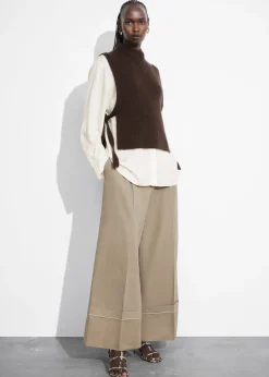 & Other Stories Scarves | Sweaters & Knits | Wool Bib Collar Dark Brown