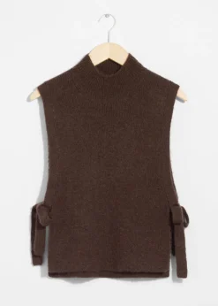 & Other Stories Scarves | Sweaters & Knits | Wool Bib Collar Dark Brown