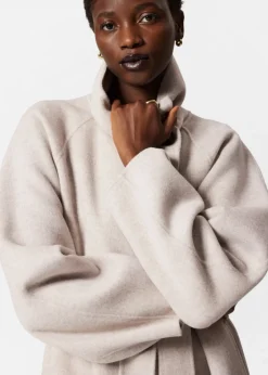 & Other Stories Outerwear | Wool-Blend Funnel-Collar Coat