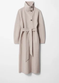 & Other Stories Outerwear | Wool-Blend Funnel-Collar Coat