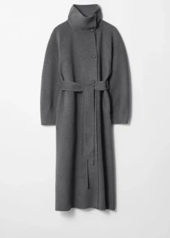 & Other Stories Outerwear | Wool-Blend Funnel-Collar Coat