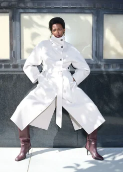 & Other Stories Outerwear | Wool-Blend Funnel-Collar Coat